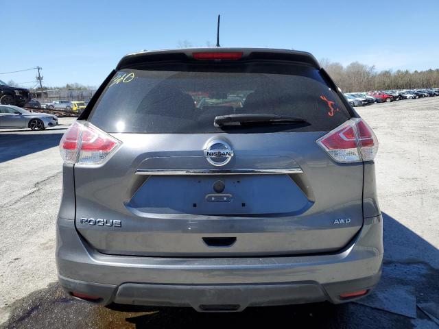 KNMAT2MV4GP647029 - 2016 NISSAN ROGUE S GRAY photo 6