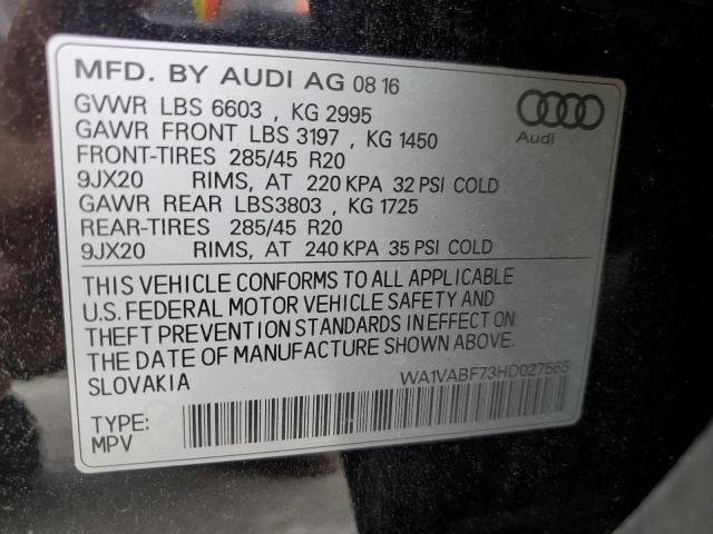 WA1VABF73HD027565 - 2017 AUDI Q7 PRESTIGE BLACK photo 14