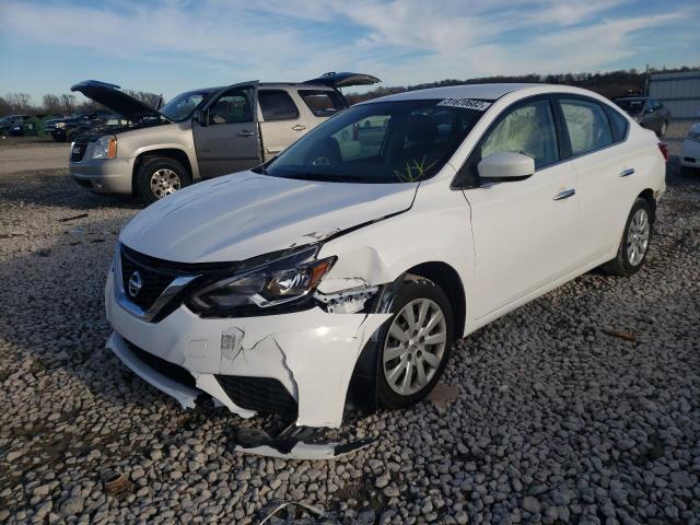 3N1AB7AP7HY330807 - 2017 NISSAN SENTRA S WHITE photo 2