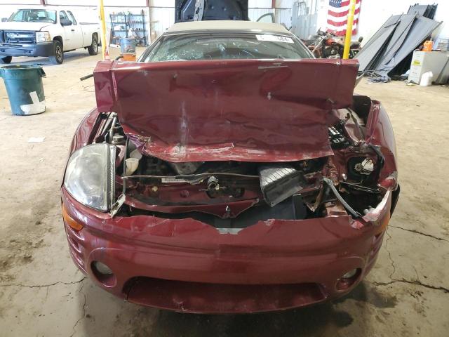 4A3AE45G35E038073 - 2005 MITSUBISHI ECLIPSE SPYDER GS RED photo 5