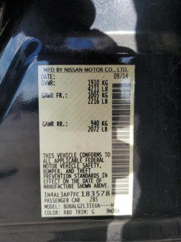 1N4AL3AP7FC183578 - 2015 NISSAN ALTIMA 2.5 GRAY photo 13