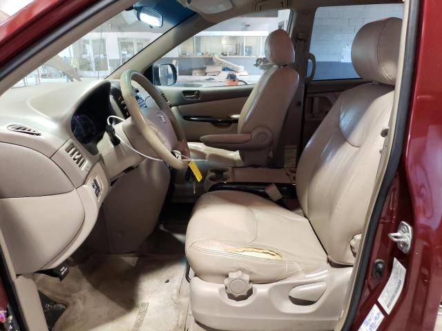 5TDZA23C24S016385 - 2004 TOYOTA SIENNA LE CE BURGUNDY photo 7