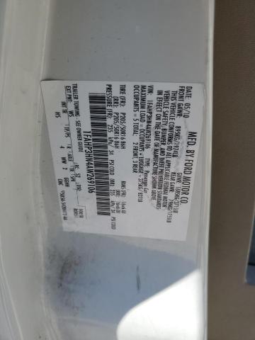 1FAHP3HN4AW269106 - 2010 FORD FOCUS SEL WHITE photo 12