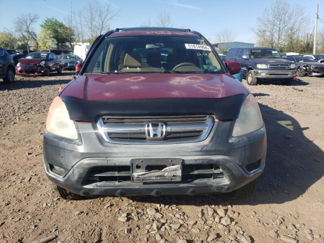 JHLRD78822C040602 - 2002 HONDA CR-V EX MAROON photo 5