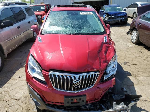 KL4CJHSB0FB082889 - 2015 BUICK ENCORE PREMIUM RED photo 5