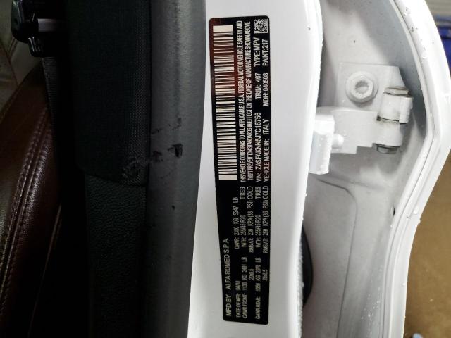 ZASFAKNN5J7C16756 - 2018 ALFA ROMEO STELVIO TI SPORT WHITE photo 12