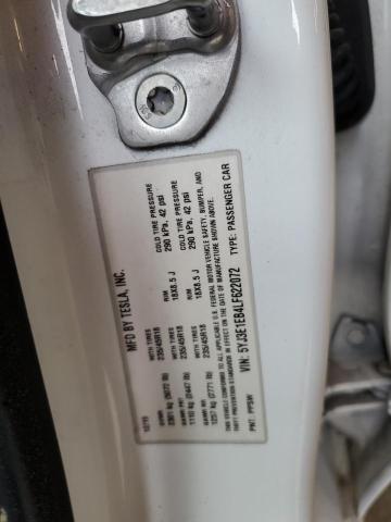5YJ3E1EB4LF622072 - 2020 TESLA MODEL 3 WHITE photo 12