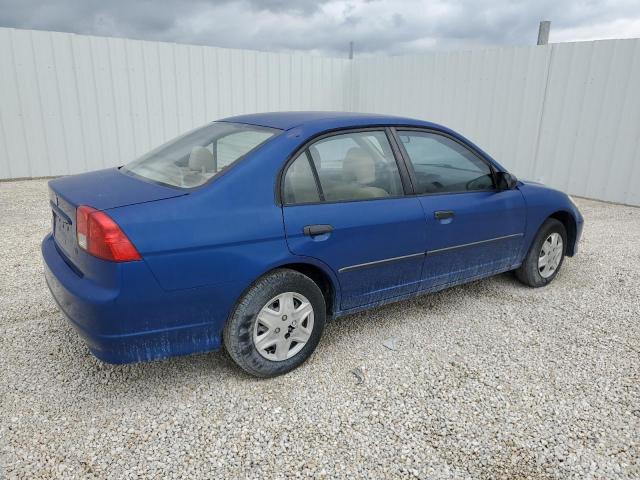 2HGES163X4H599774 - 2004 HONDA CIVIC DX VP BLUE photo 3