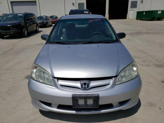 2HGES16384H594525 - 2004 HONDA CIVIC DX VP SILVER photo 5