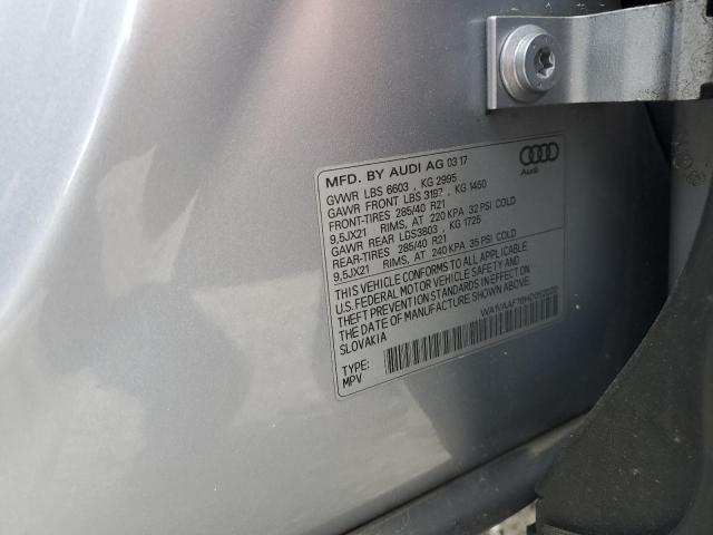 WA1VAAF76HD052020 - 2017 AUDI Q7 PRESTIGE ვერცხლისფერი ფოტო 13