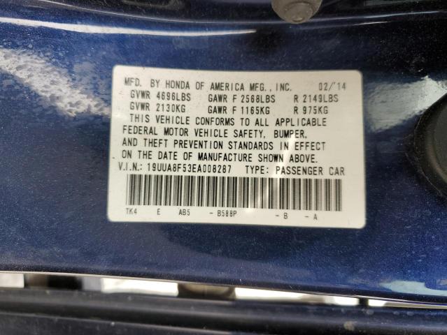 19UUA8F53EA008287 - 2014 ACURA TL TECH BLUE photo 12