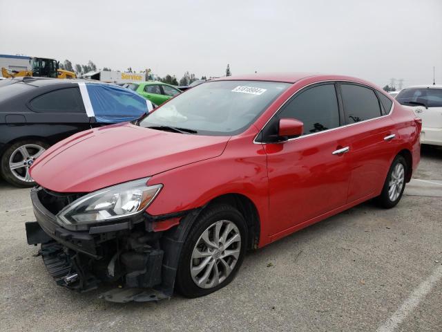 3N1AB7AP6JL617042 - 2018 NISSAN SENTRA S RED photo 1