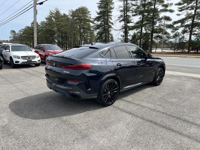 5UXCY8C03M9E72390 - 2021 BMW X6 M50I BLUE photo 4