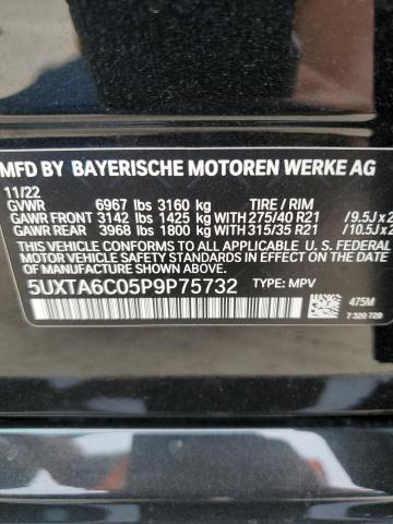 5UXTA6C05P9P75732 - 2023 BMW X5 XDRIVE45E BLACK photo 14