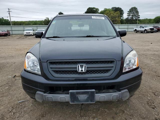 2HKYF18175H556384 - 2005 HONDA PILOT LX BLACK photo 5