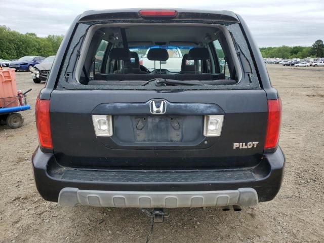 2HKYF18175H556384 - 2005 HONDA PILOT LX BLACK photo 6