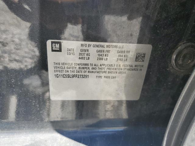 1G11C5SL9FF273291 - 2015 CHEVROLET MALIBU 1LT 石墨色 照片 12