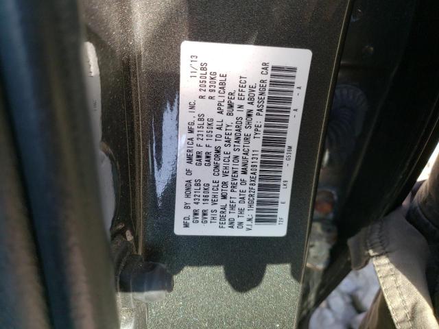 1HGCR2F8XEA091311 - 2014 HONDA ACCORD EXL GRAY photo 13