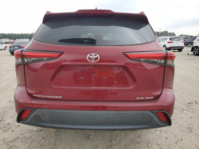 5TDGZRBH1LS008413 - 2020 TOYOTA HIGHLANDER XLE MAROON photo 6