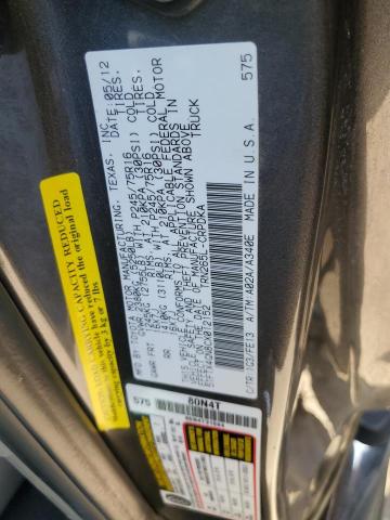 5TFTX4GN8CX012152 - 2012 TOYOTA TACOMA PRERUNNER ACCESS CAB CHARCOAL photo 12