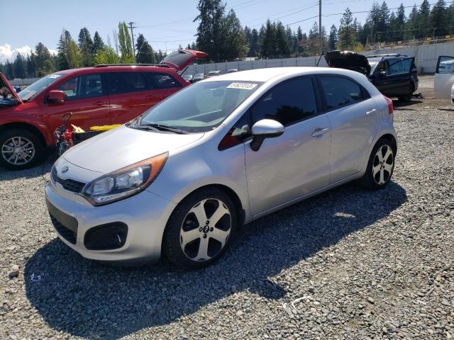 KNADN5A39E6417658 - 2014 KIA RIO EX SILVER photo 1