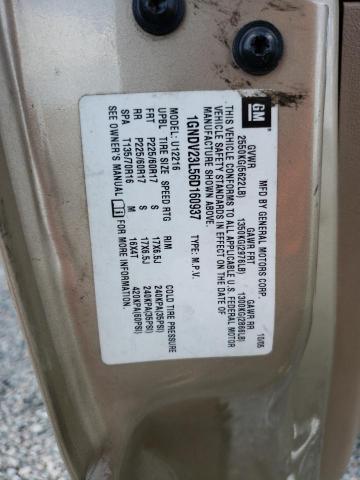 1GNDV23L56D160937 - 2006 CHEVROLET UPLANDER LS TAN photo 13