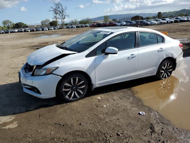 19XFB2F94FE218657 - 2015 HONDA CIVIC EXL WHITE photo 1