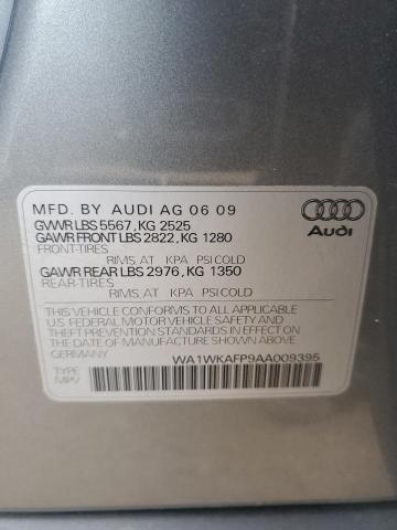WA1WKAFP9AA009395 - 2010 AUDI Q5 PRESTIGE GRAY photo 12