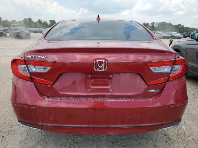 1HGCV3F11KA004170 - 2019 HONDA ACCORD HYBRID MAROON photo 6