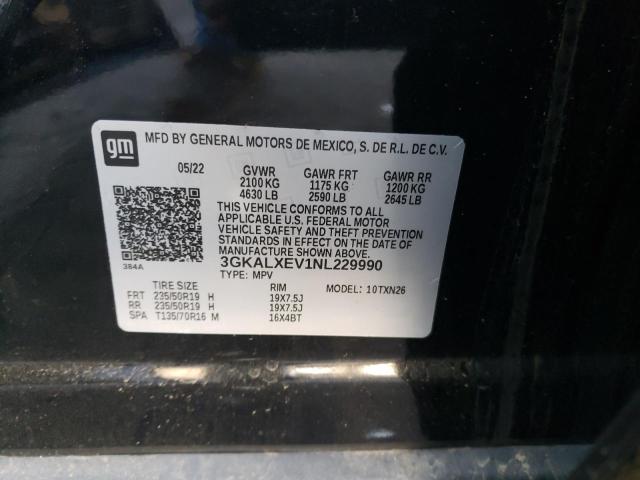 3GKALXEV1NL229990 - 2022 GMC TERRAIN DENALI BLACK photo 13