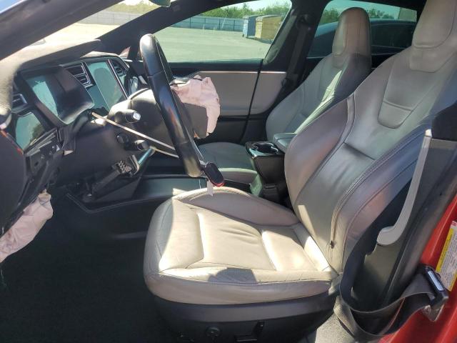 5YJSA1E11GF150353 - 2016 TESLA MODEL S RED photo 7