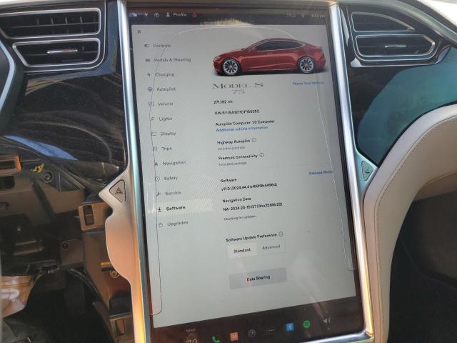 5YJSA1E11GF150353 - 2016 TESLA MODEL S RED photo 9