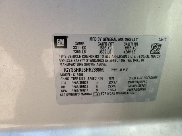 1GYS3HKJ3HR288859 - 2017 CADILLAC ESCALADE ESV LUXURY 银色 照片 13