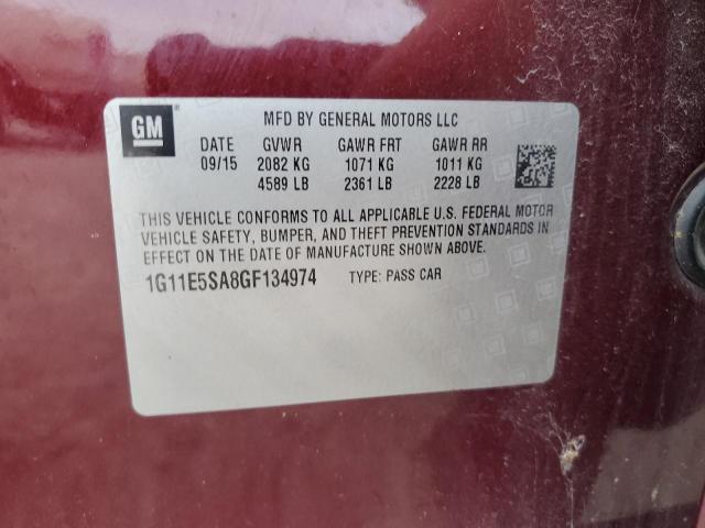 1G11E5SA8GF134974 - 2016 CHEVROLET MALIBU LIM LTZ 栗色 照片 13