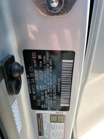3KPA24AD9PE554761 - 2023 KIA RIO LX SILVER photo 13