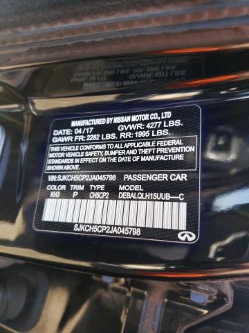 SJKCH5CP2JA045798 - 2018 INFINITI QX30 BASE BLACK photo 12