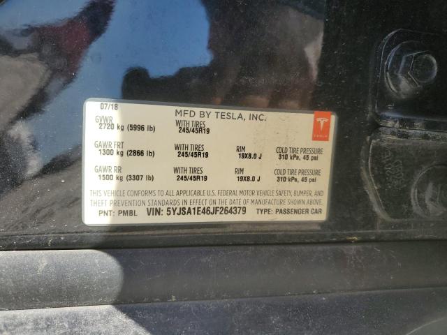 5YJSA1E46JF264379 - 2018 TESLA MODEL S Noir photo 13