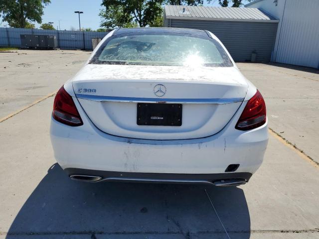 55SWF4JB7FU046594 - 2015 MERCEDES-BENZ C 300 WHITE photo 6