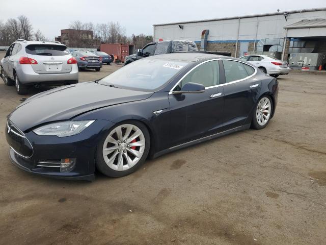5YJSA1H29EFP63144 - 2014 TESLA MODEL S BLUE photo 1