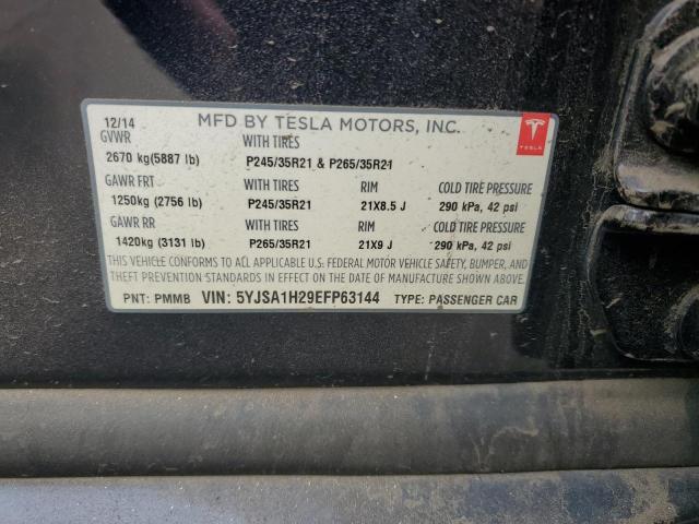 5YJSA1H29EFP63144 - 2014 TESLA MODEL S BLUE photo 12