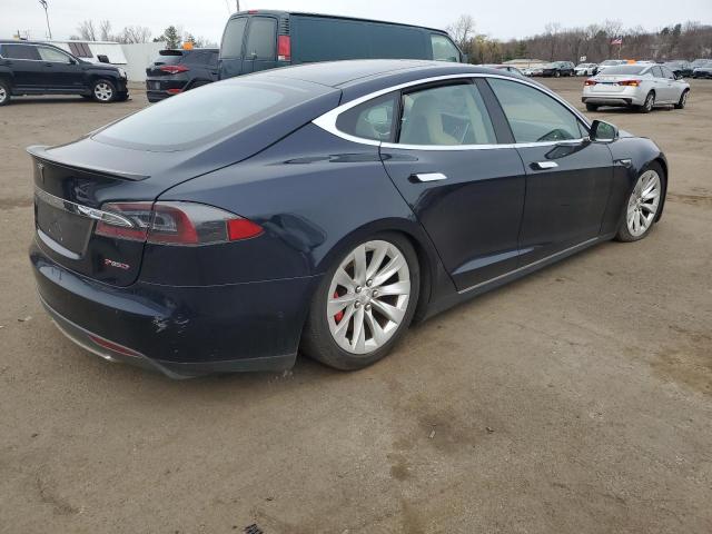 5YJSA1H29EFP63144 - 2014 TESLA MODEL S BLUE photo 3