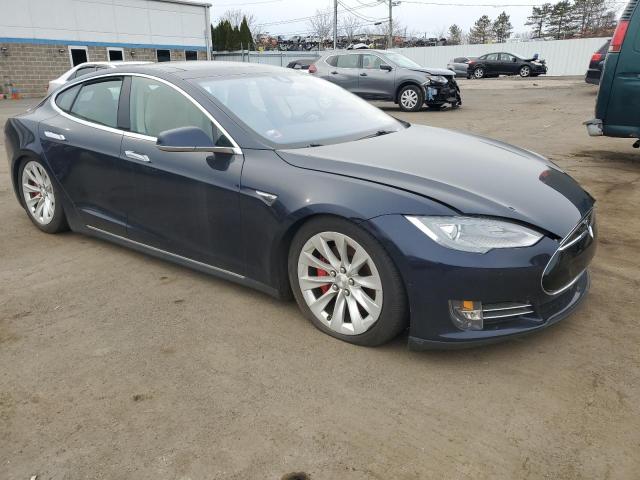 5YJSA1H29EFP63144 - 2014 TESLA MODEL S BLUE photo 4