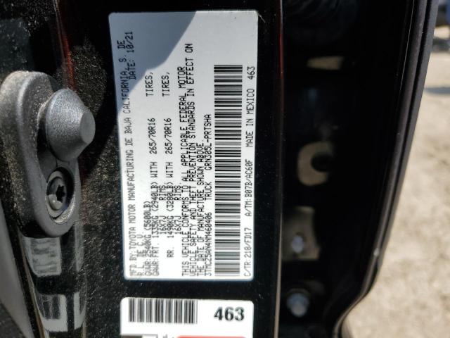 3TMCZ5AN4NM460406 - 2022 TOYOTA TACOMA DOUBLE CAB BLACK photo 13