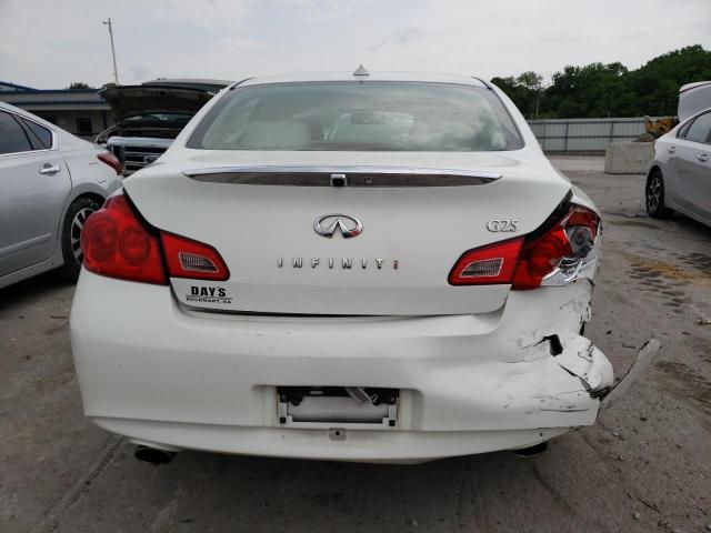 JN1DV6AP1CM700966 - 2012 INFINITI G25 BASE WHITE photo 6