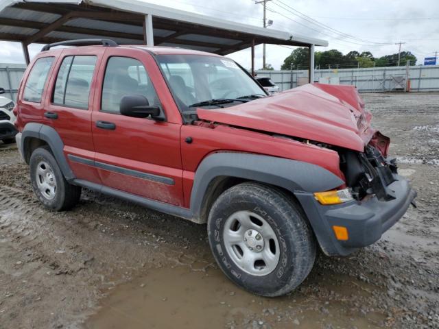 1J8GL48K97W662453 - 2007 JEEP LIBERTY SPORT RED photo 4