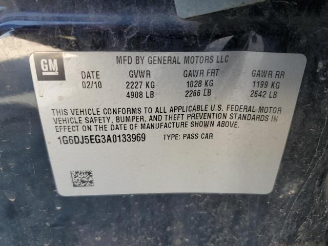 1G6DJ5EG3A0133969 - 2010 CADILLAC CTS PERFORMANCE COLLECTION BLACK photo 12