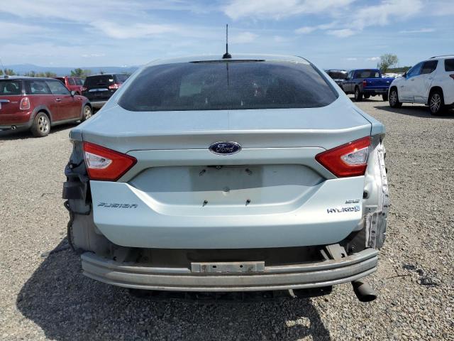 3FA6P0LU7DR202463 - 2013 FORD FUSION SE HYBRID BLUE photo 6