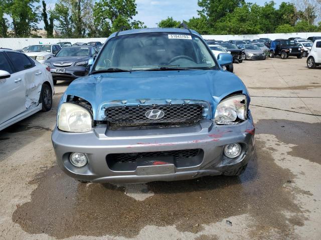 KM8SC13E13U535215 - 2003 HYUNDAI SANTA FE GLS BLUE photo 5