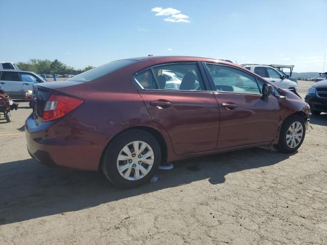 2HGFB2F55CH533305 - 2012 HONDA CIVIC LX BURGUNDY photo 3