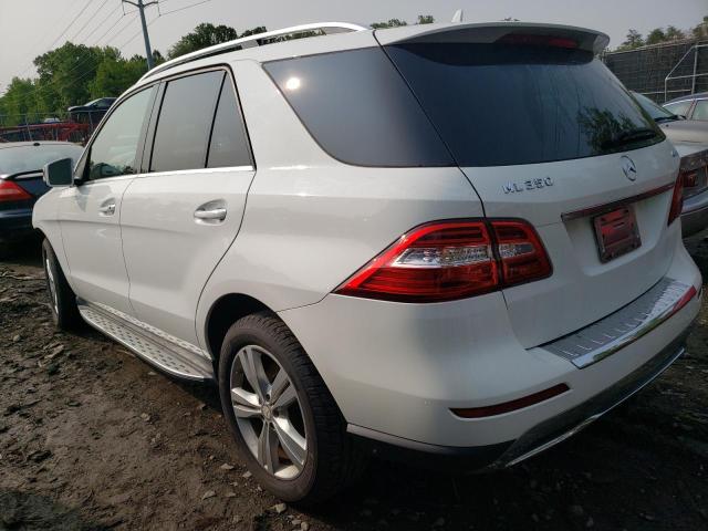 4JGDA5HB7FA507638 - 2015 MERCEDES-BENZ ML 350 4MATIC WHITE photo 2